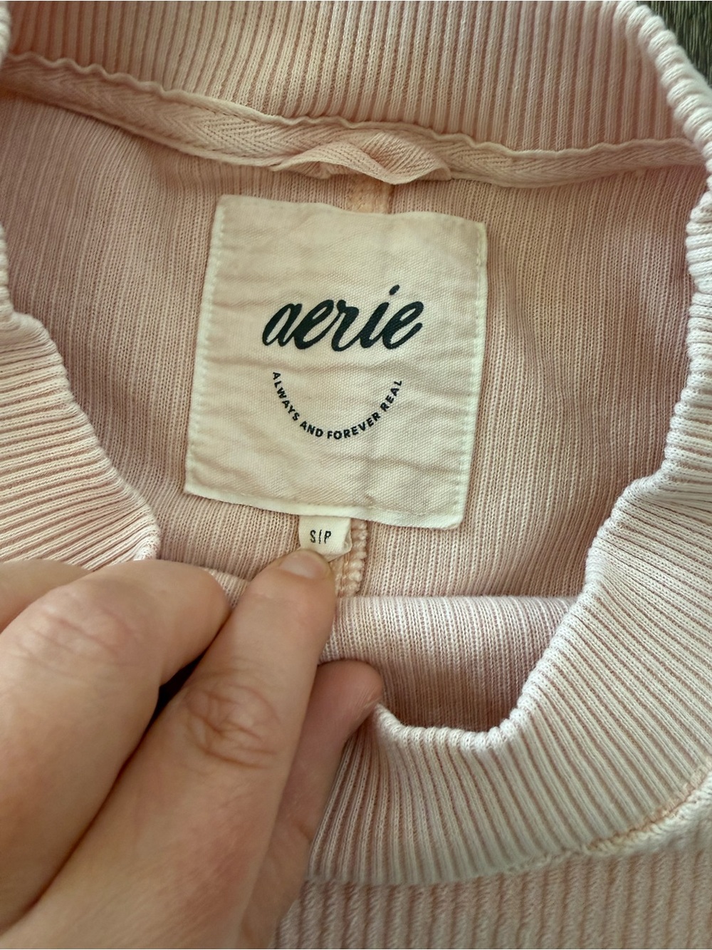 aerie Light Pink Crewneck Pullover Sweater - Picture 2 of 5